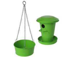 Bain d'oiseau pour jardin Vert1.5L